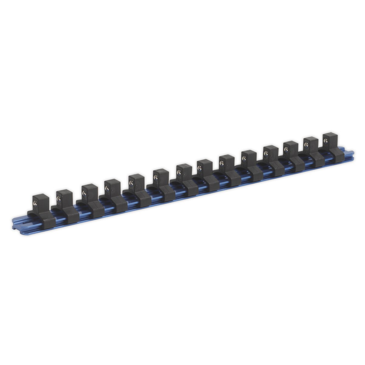 Socket Retaining Rail with 14 Clips Aluminium 3/8"Sq Drive