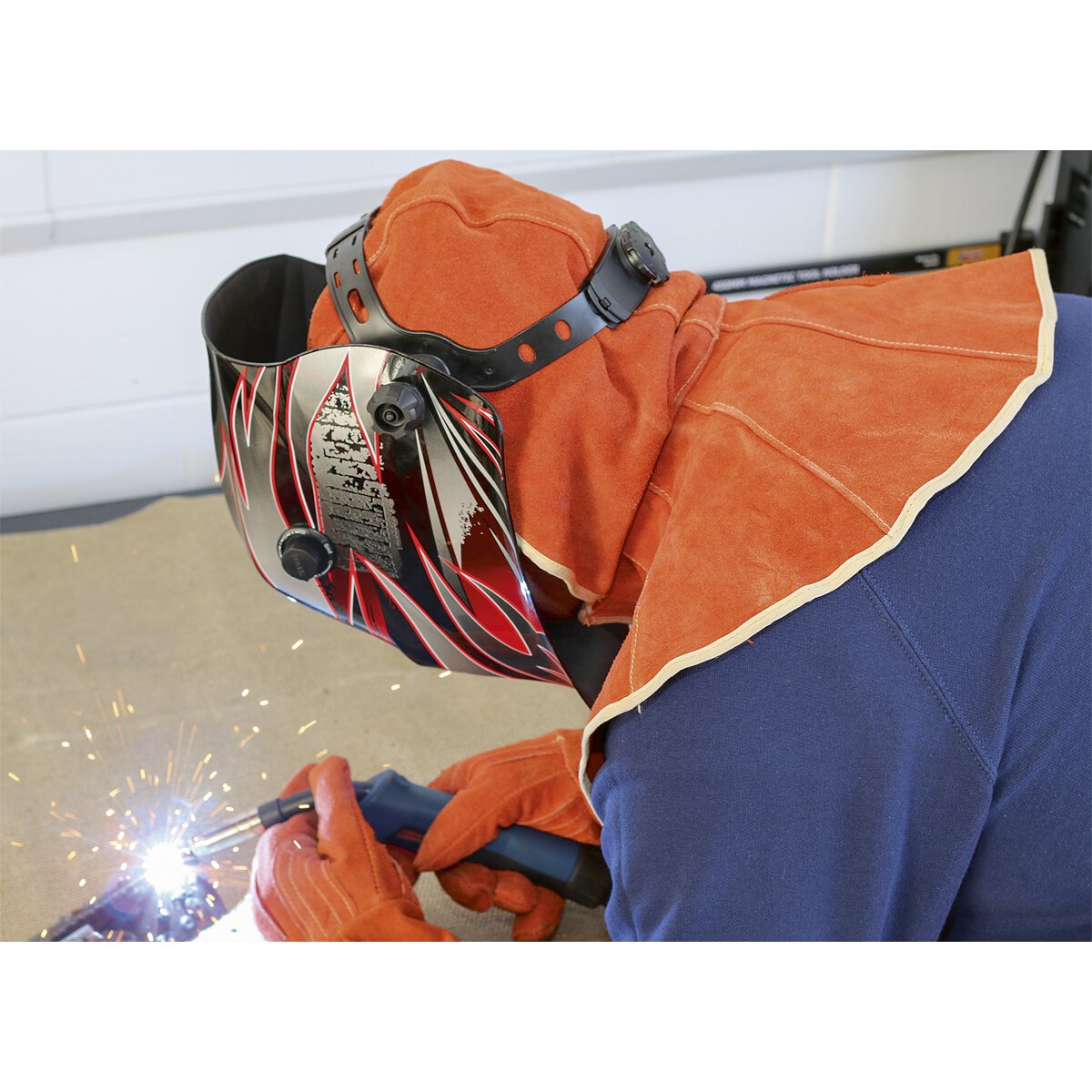 Leather Welding Safety Hood Heavy-Duty
