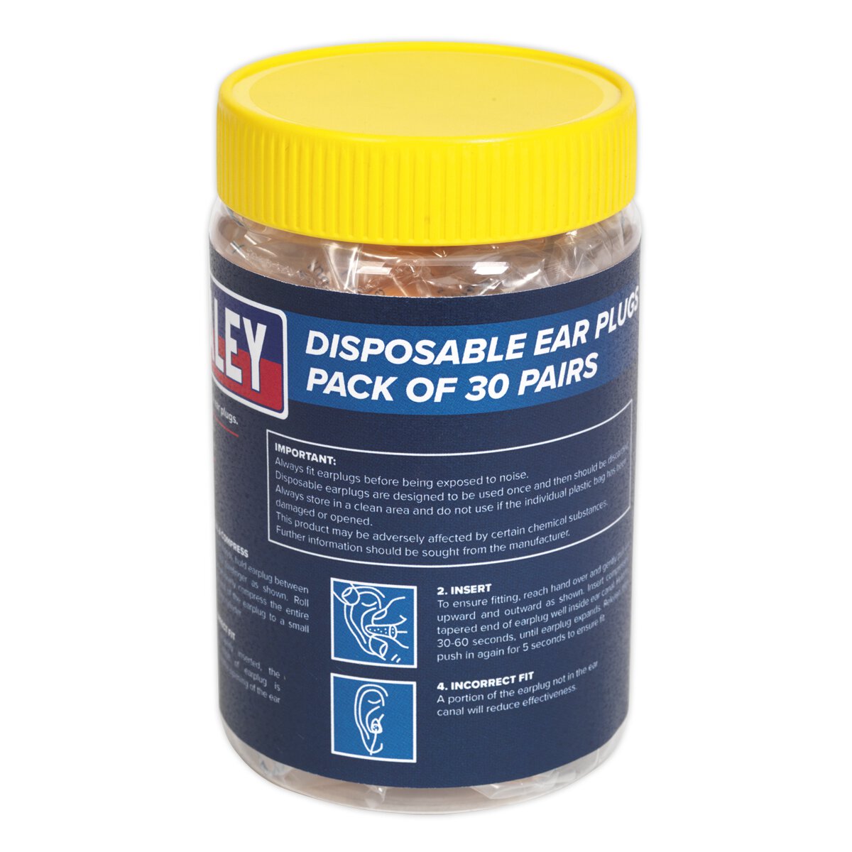 Ear Plugs Disposable Pack of 30 Pairs
