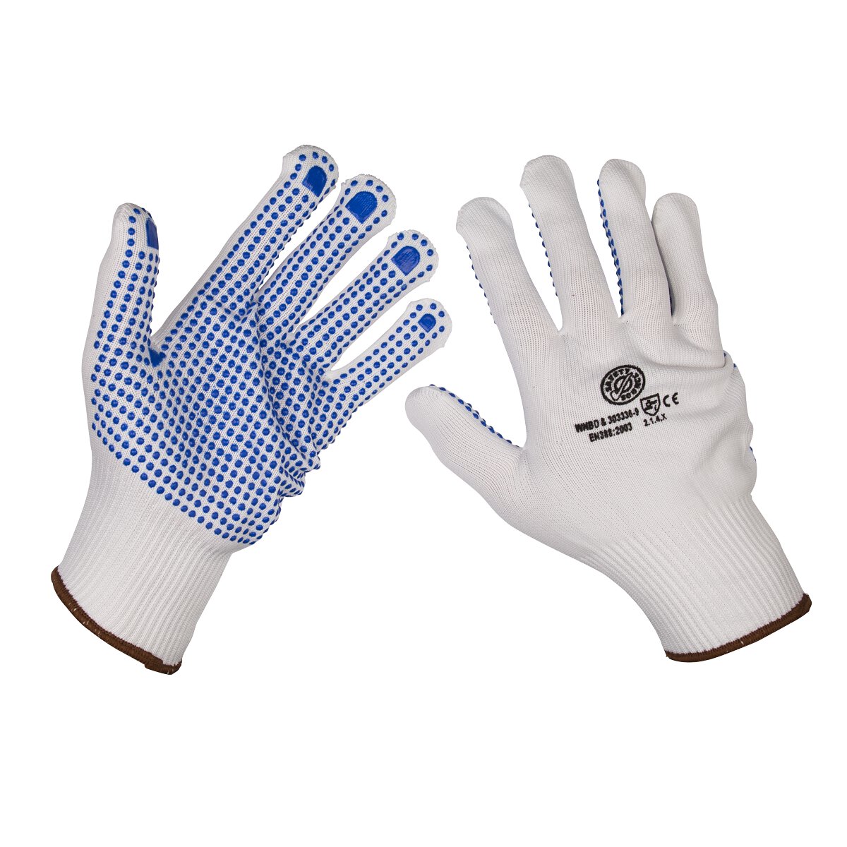 PVC Anti-Slip Nylon Knitted Gloves - Pair