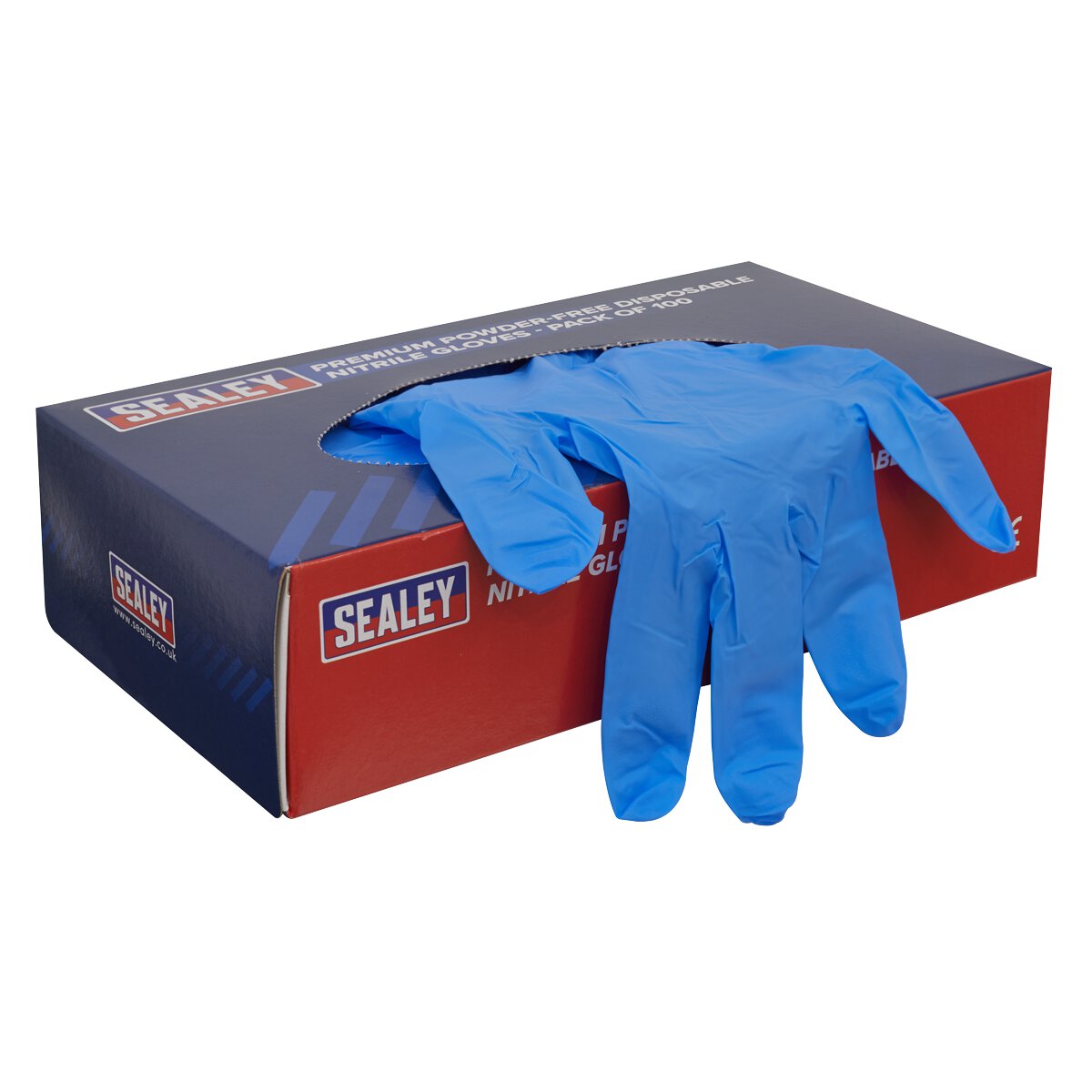 Premium Powder-Free Disposable Nitrile Gloves Extra- Large Pack of 100