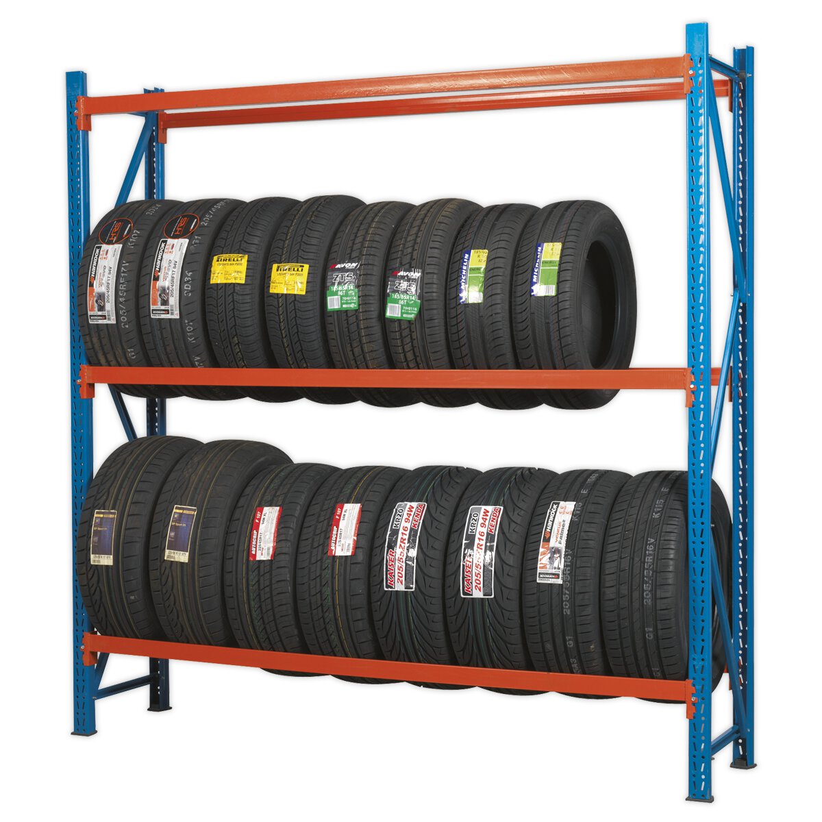 Two Level Tyre Rack 200kg Capacity Per Level