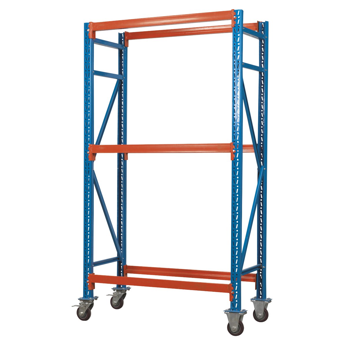 Two Level Mobile Tyre Rack 200kg Capacity Per Level