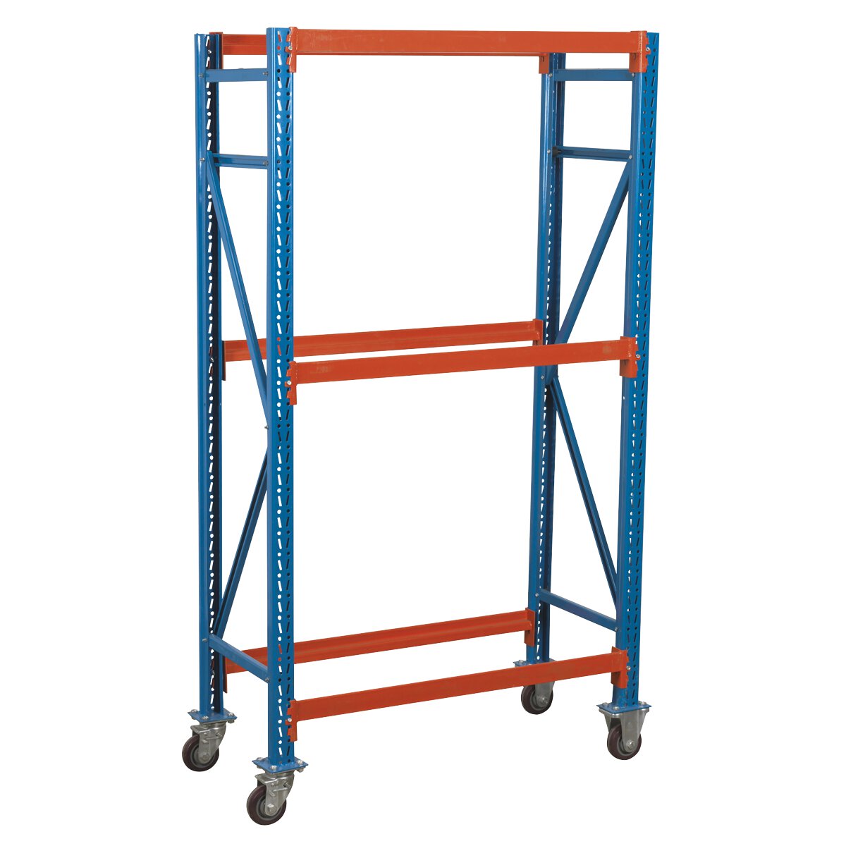 Two Level Mobile Tyre Rack 200kg Capacity Per Level