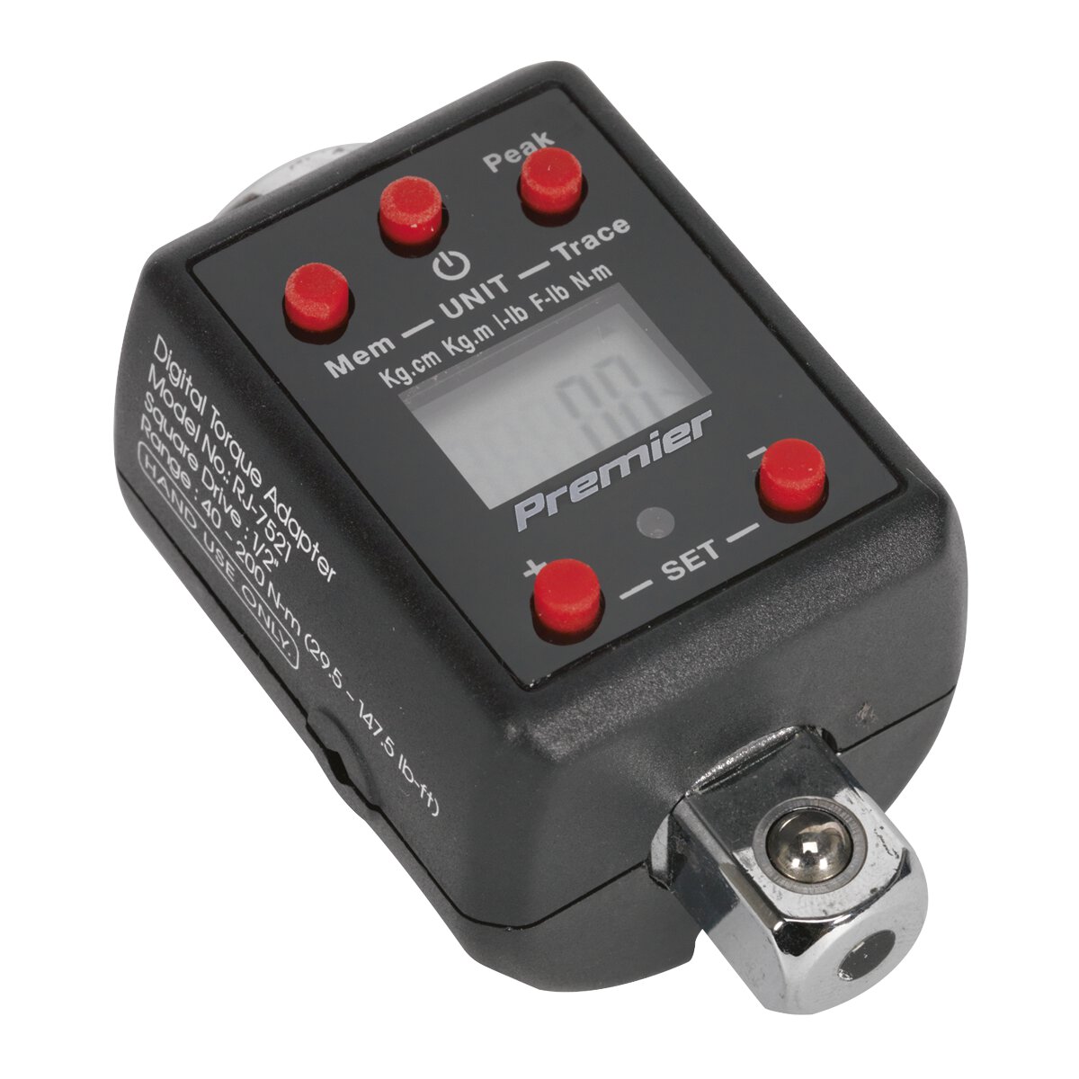 Torque Adaptor Digital 1/2"Sq Drive 40-200Nm(29.5-147.5lb.ft)