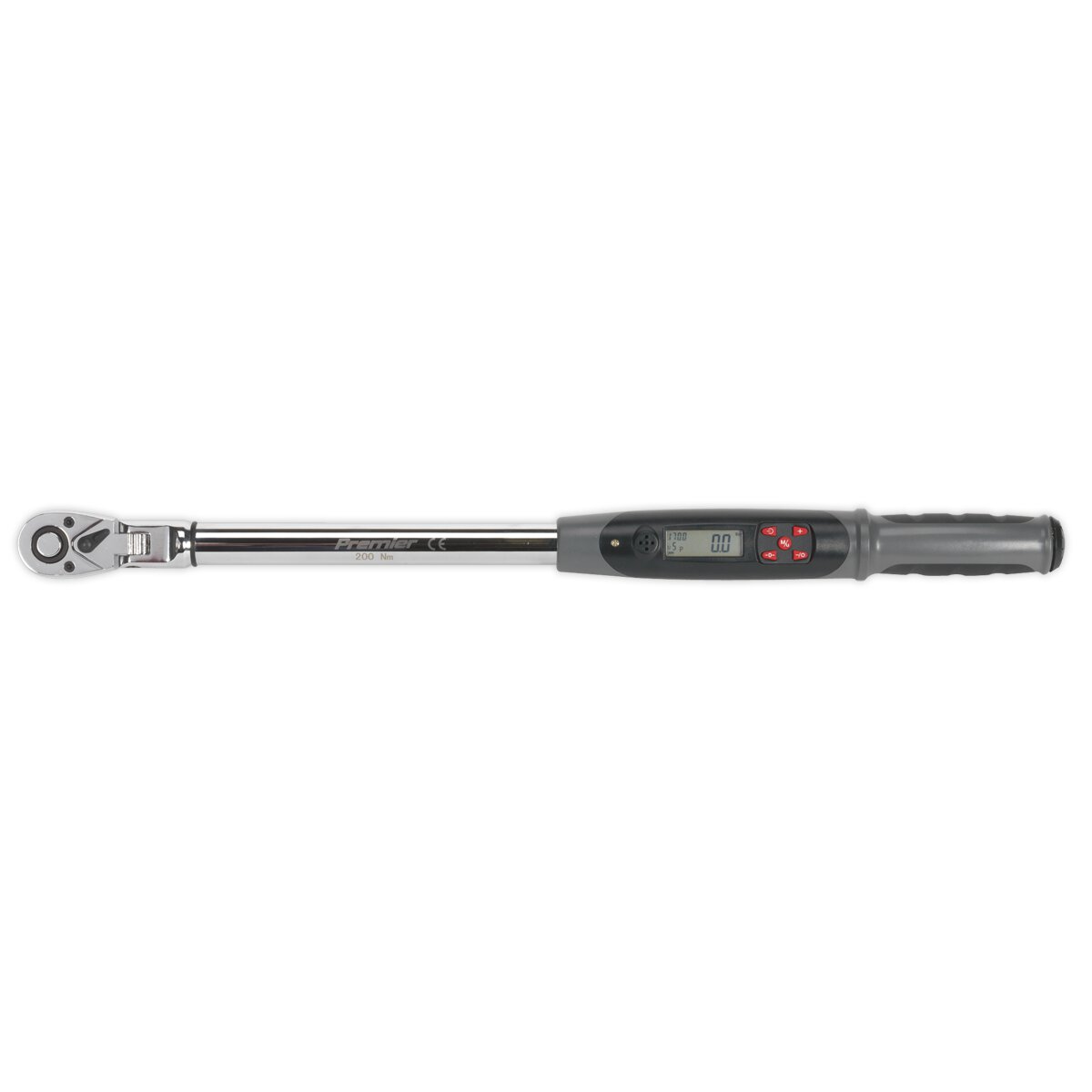 Angle Torque Wrench Flexi-Head Digital 1/2"Sq Drive 20-200Nm(14.7-147.5lb.ft)