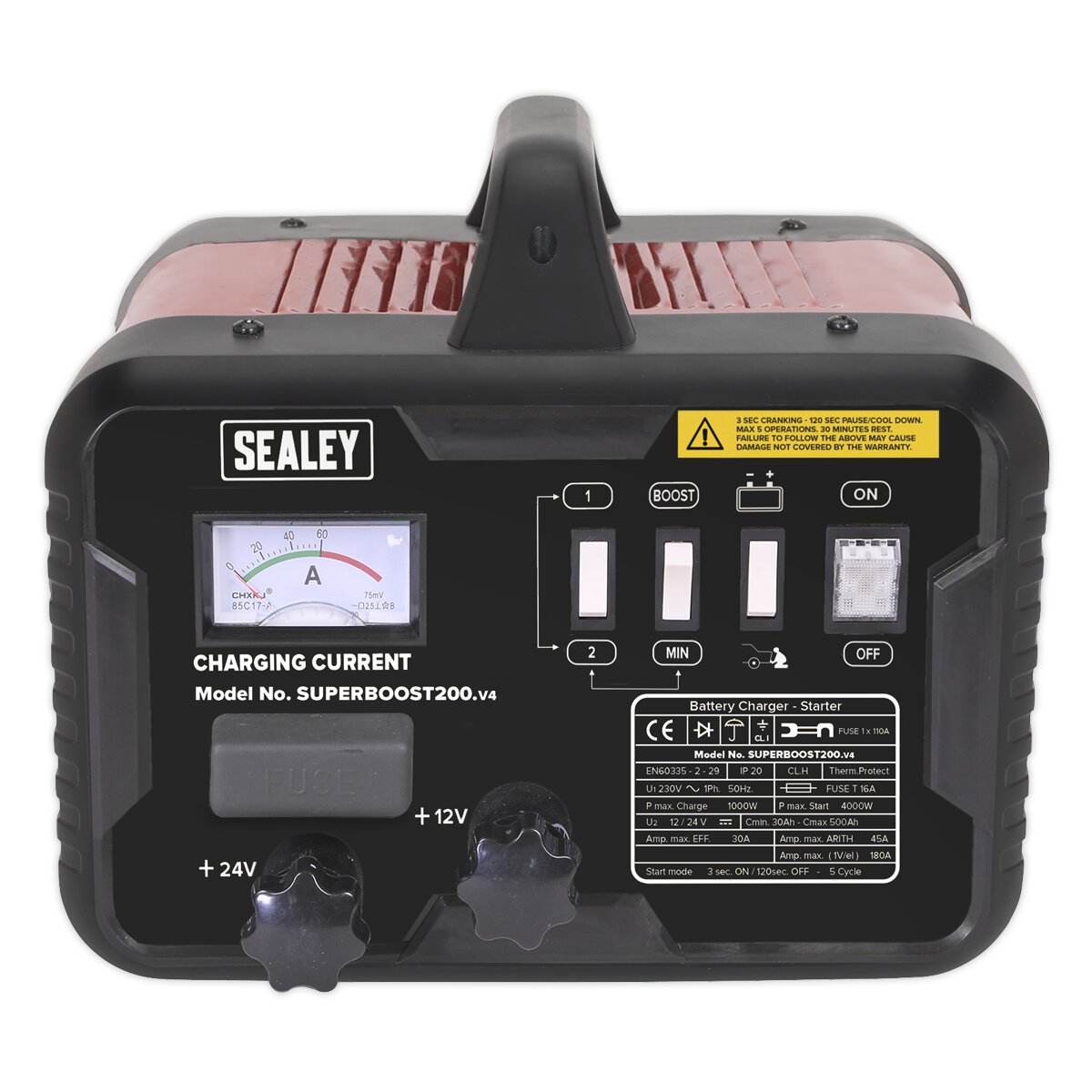 Starter/Charger 200/45Amp 12/24V 230V