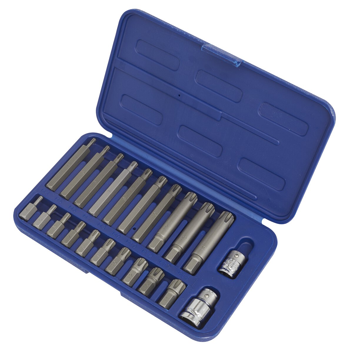 Ribe Bit Set 22pc 3/8" & 1/2"Sq Drive
