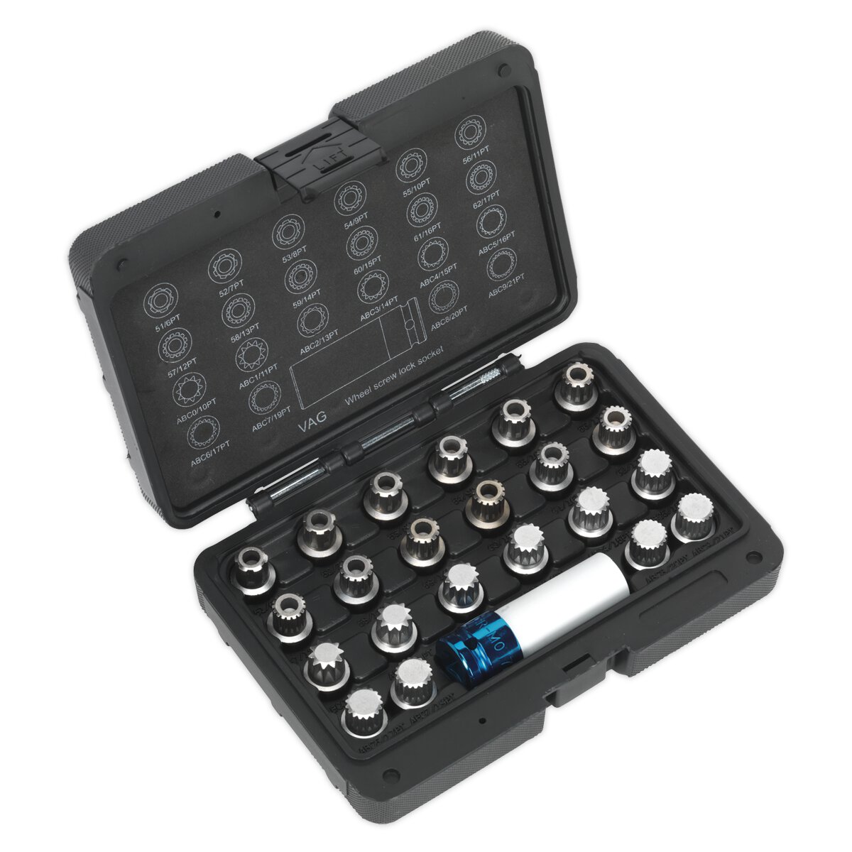 Locking Wheel Nut Key Set 23pc - VAG