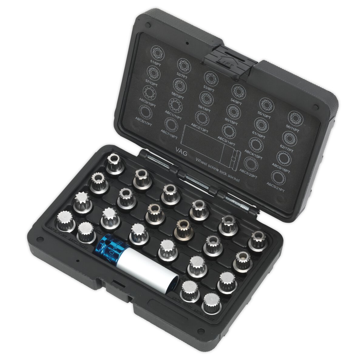 Locking Wheel Nut Key Set 23pc - VAG