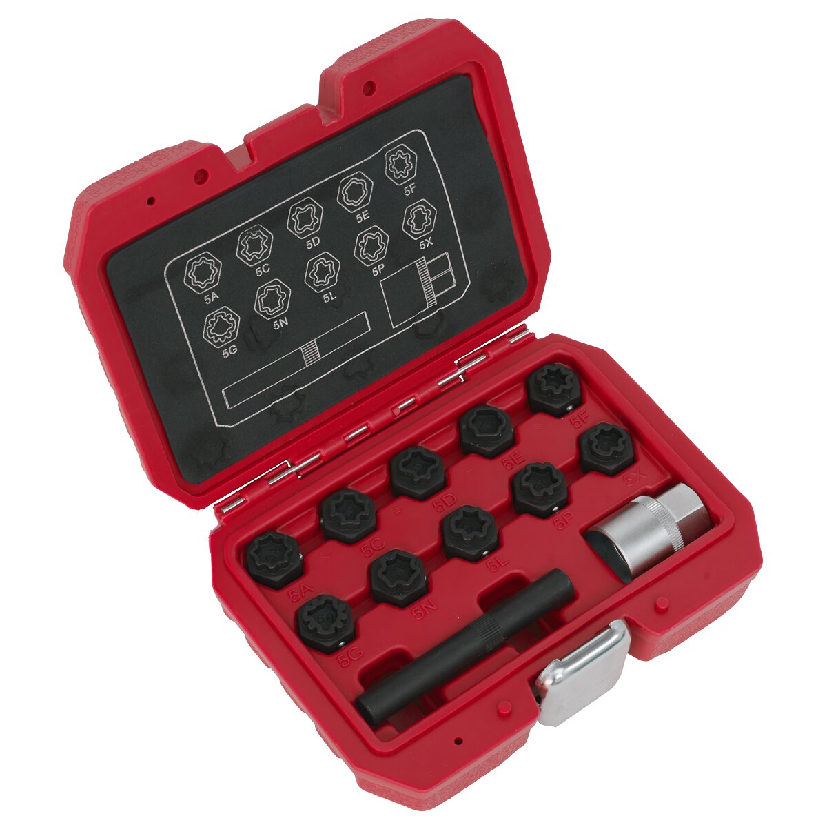 Locking Wheel Nut Key Set 12pc - Mercedes