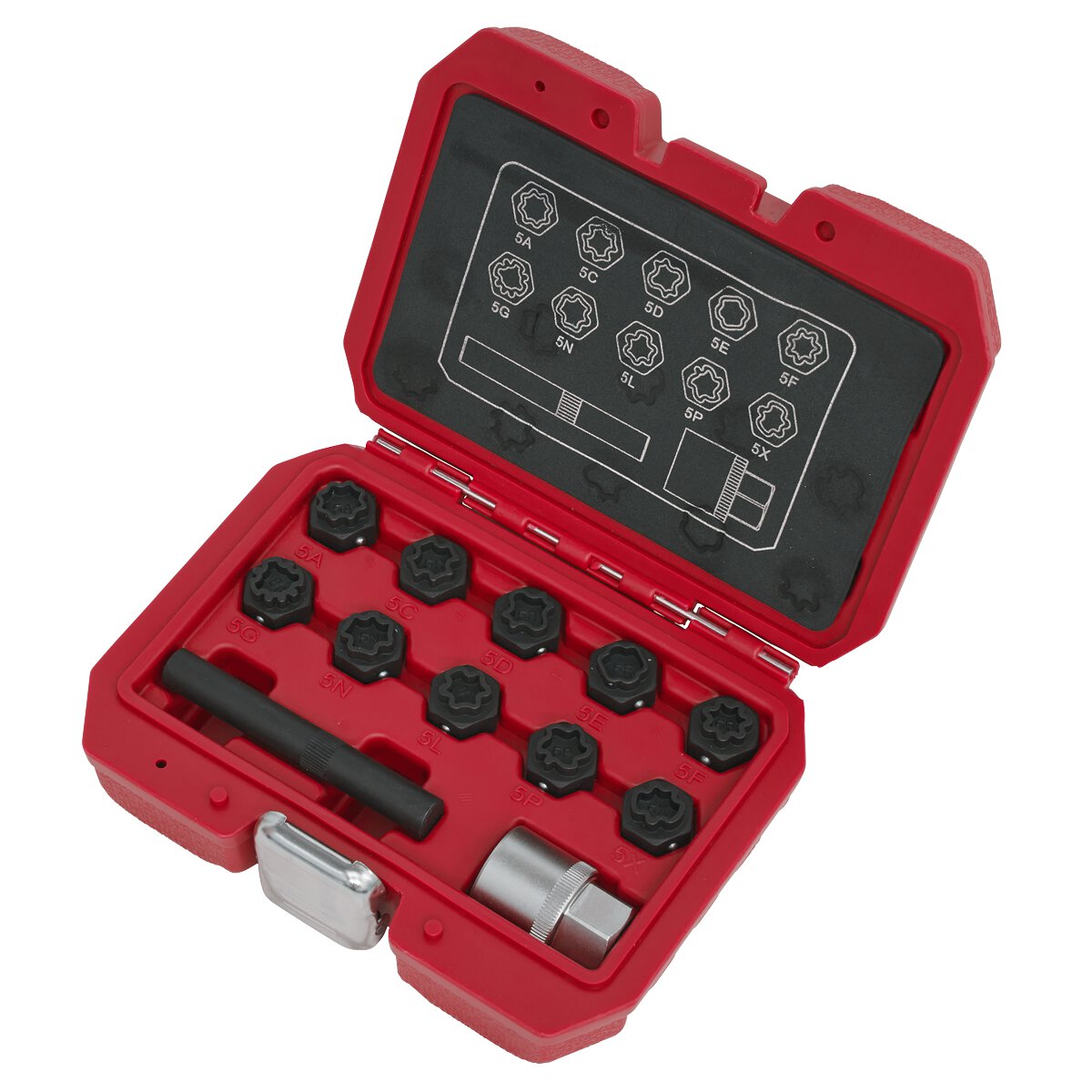 Locking Wheel Nut Key Set 12pc - Mercedes