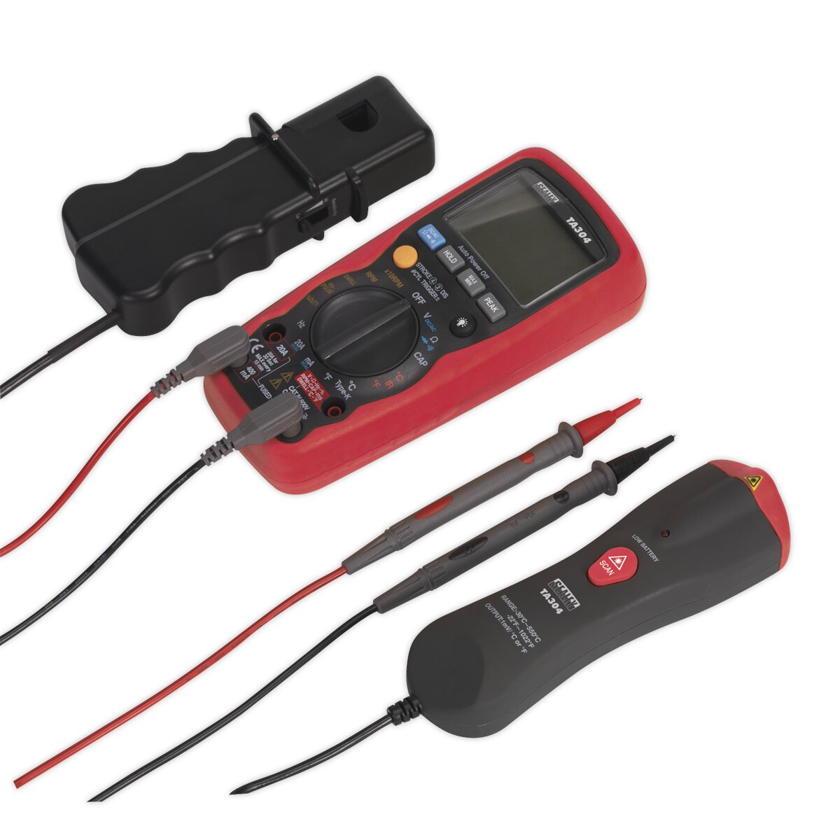 Digital Automotive Analyser 15 Function with Inductive Coupler/Infrared Temperature Probe