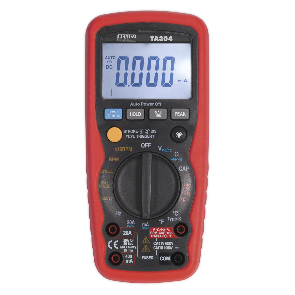 Digital Automotive Analyser 15 Function with Inductive Coupler/Infrared Temperature Probe