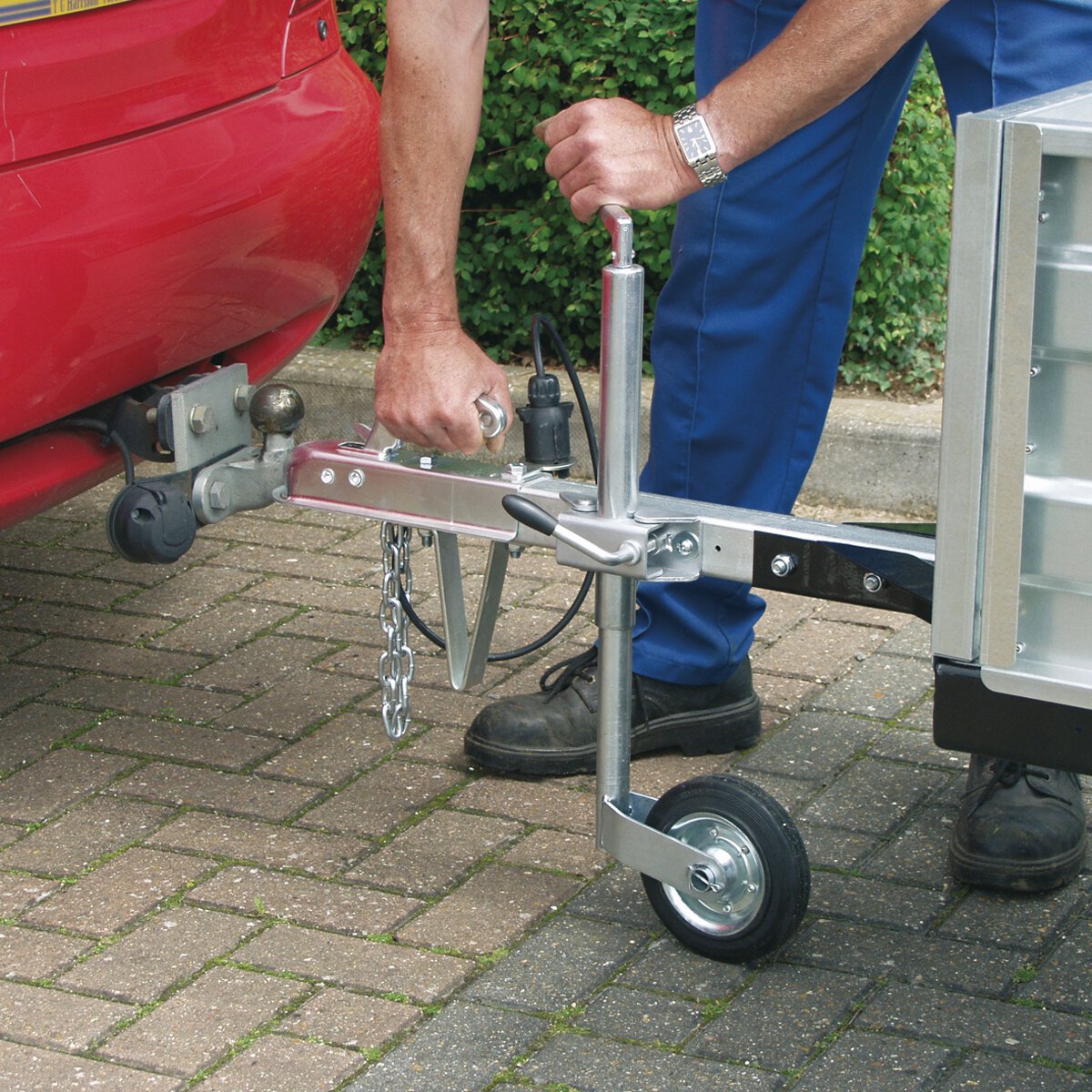 Jockey Wheel & Clamp Ø48mm - 260mm Pneumatic Wheel