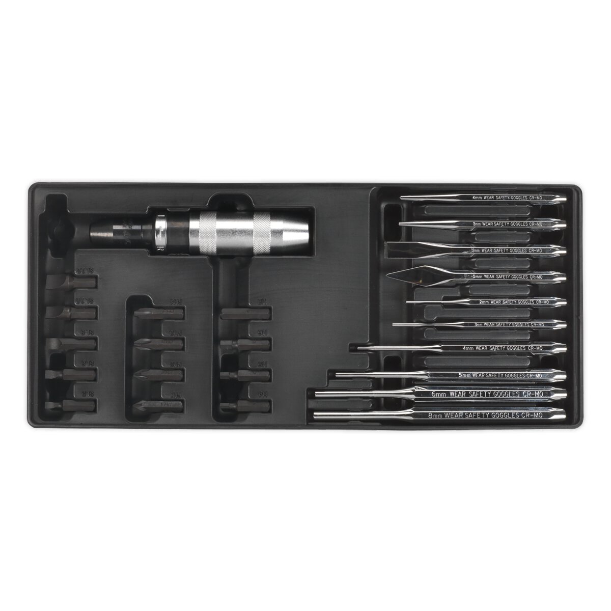 Tool Tray with Punch & Impact Driver Set 25pc