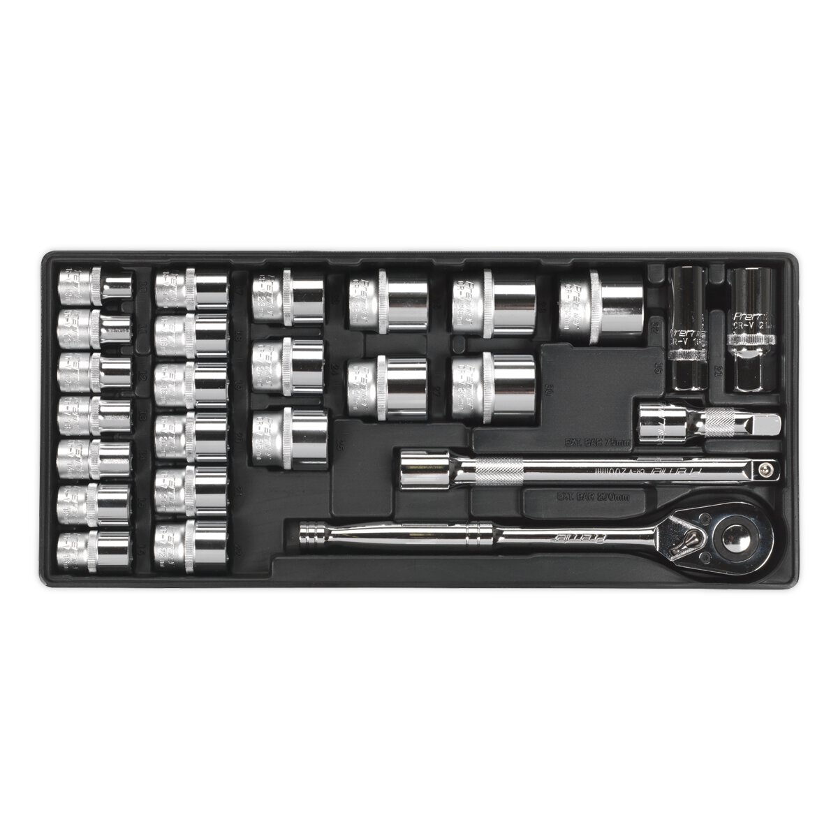 Tool Tray with Socket Set 26pc 1/2"Sq Drive