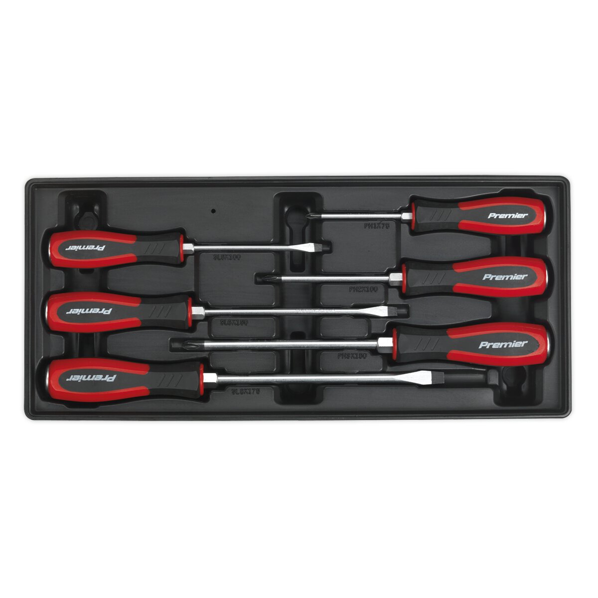 Tool Tray with Hammer-Thru Screwdriver Set 6pc