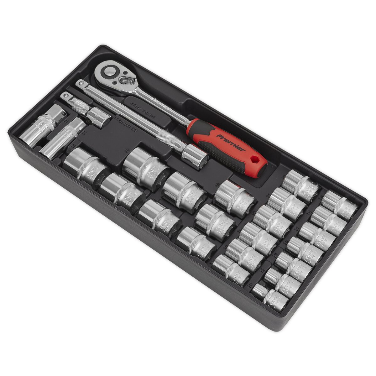 Tool Tray with Socket Set 26pc 1/2"Sq Drive
