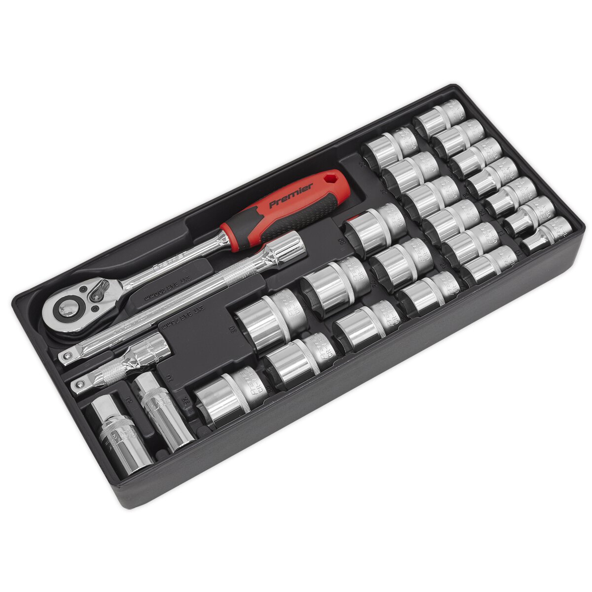 Tool Tray with Socket Set 26pc 1/2"Sq Drive