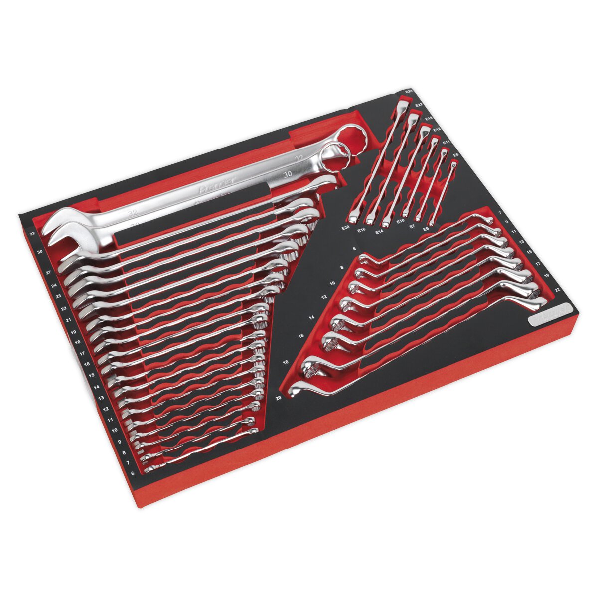 Tool Tray with Spanner Set 35pc