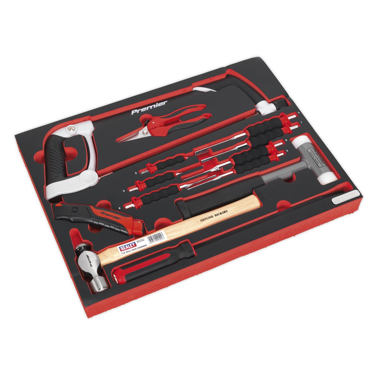 Tool Tray with Hacksaw, Hammers & Punches 13pc