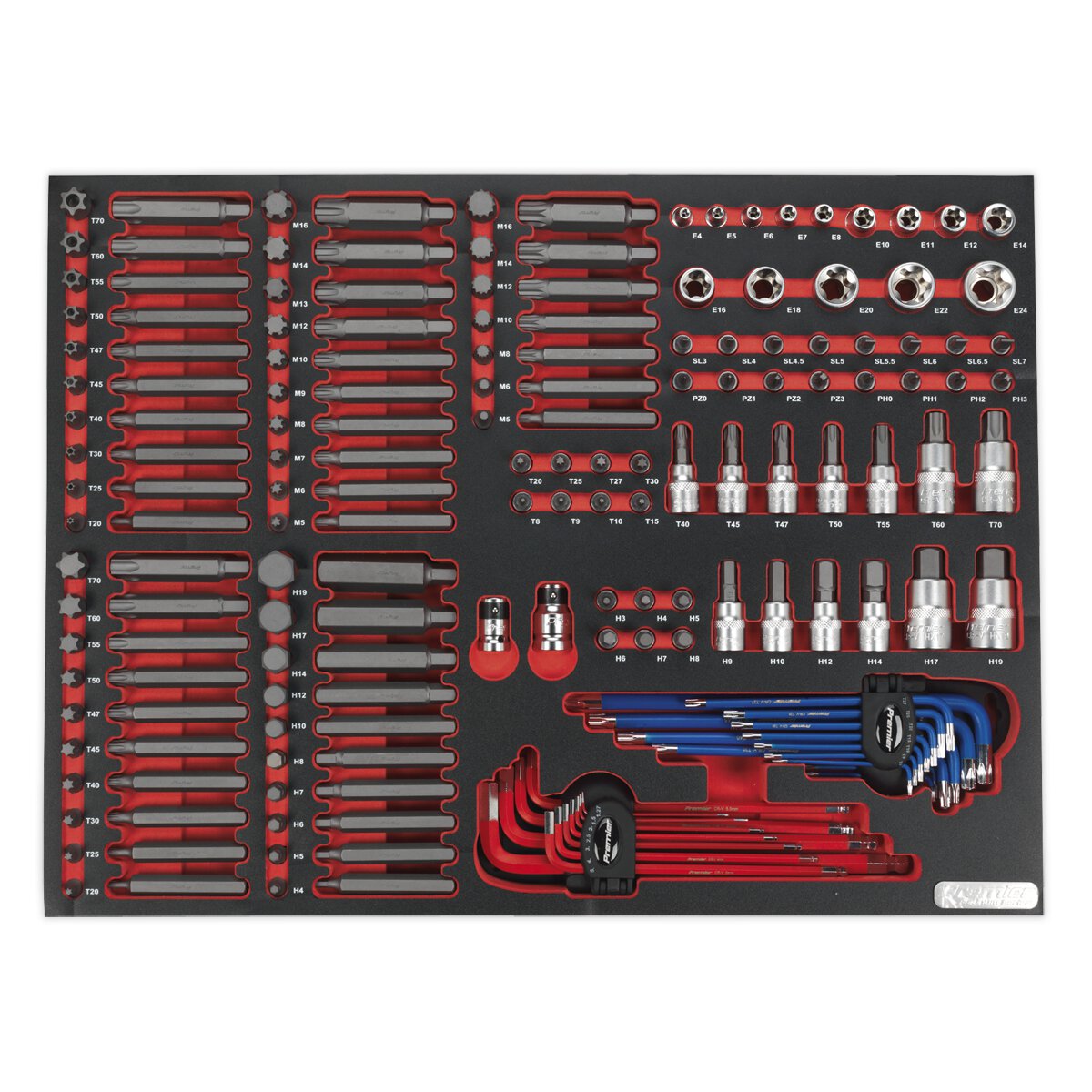 Tool Tray with Specialised Bits & Sockets 177pc