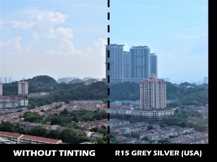 CAMO FILM Commercial Window & Residential Film R 15 GREY / SILVER