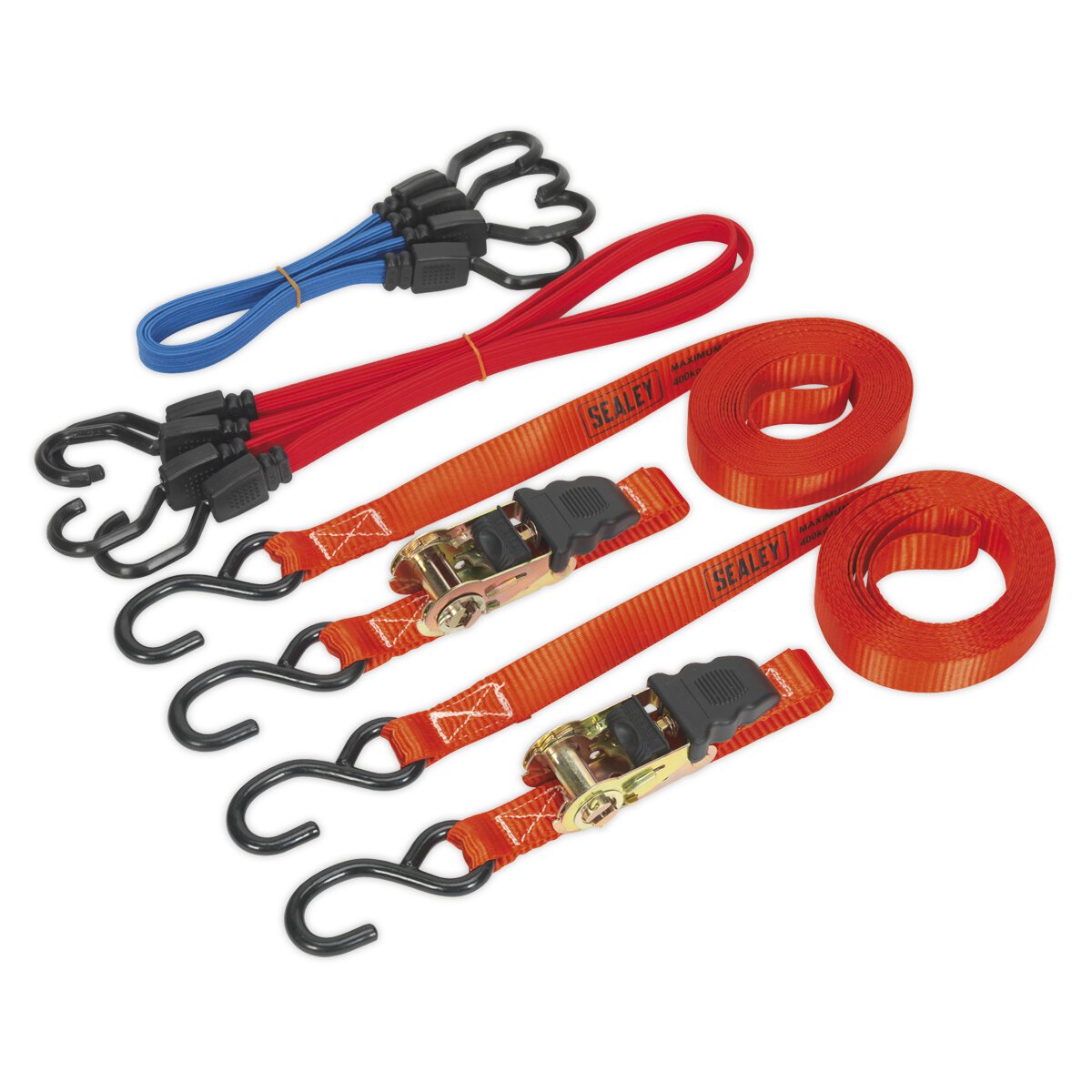 Tie Down & Bungee Cord Set 6pc