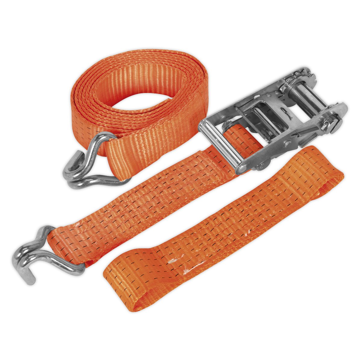 Car Transporter Ratchet Tie Down 50mm x 3m Alloy Wheel - Single 5000kg Load Test