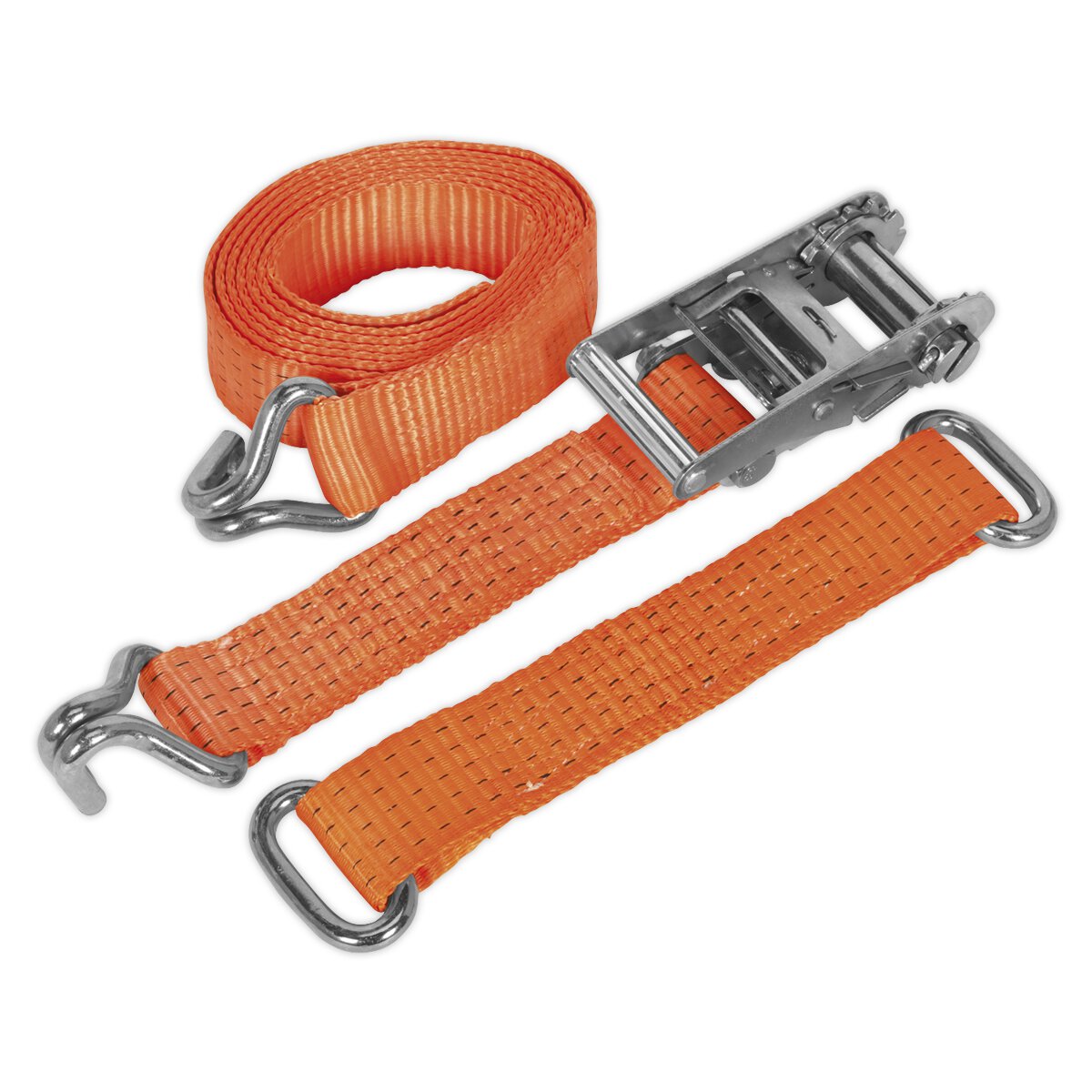 Car Transporter Ratchet Tie Down 50mm x 3m Steel Wheel - Single 4500kg Load Test