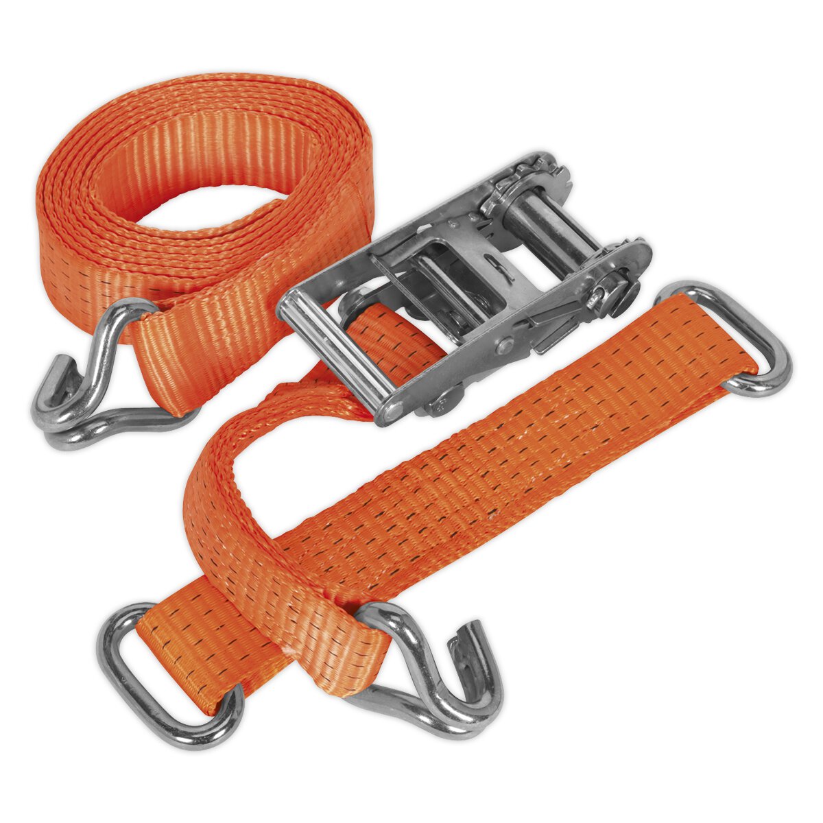 Car Transporter Ratchet Tie Down 50mm x 3m Steel Wheel - Single 4500kg Load Test