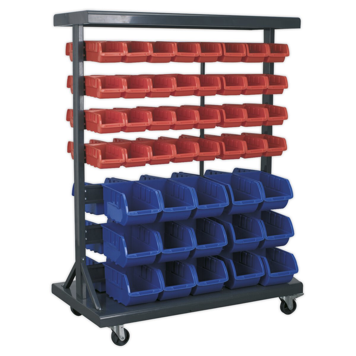 Mobile Bin Storage System with 94 Bins