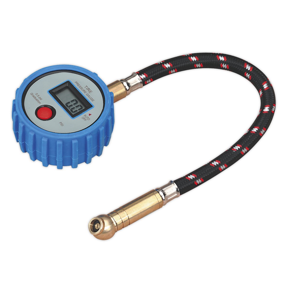 Tyre Pressure Gauge Digital with Leader Hose & Quick Release 0-100psi