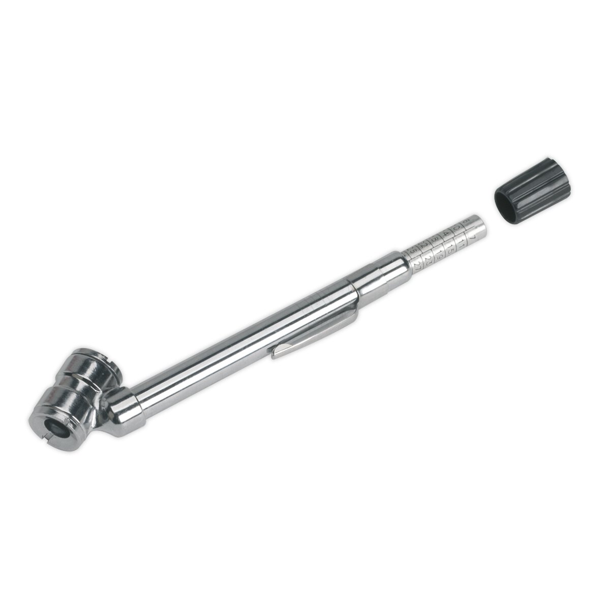 Universal Deluxe Tyre Pressure Gauge with Pocket Clip 6-50psi