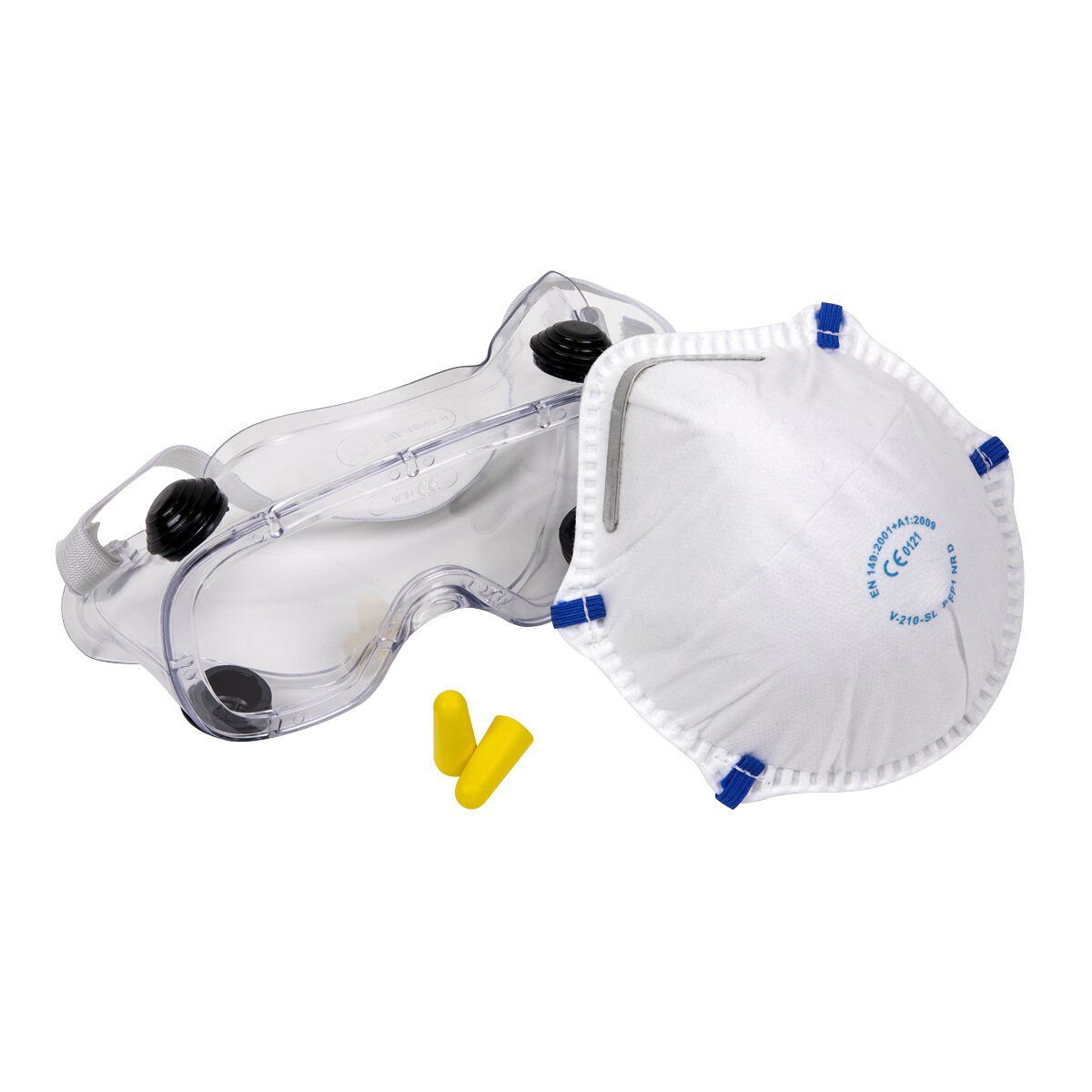 FFP1 Mask, Goggles & Ear Plugs
