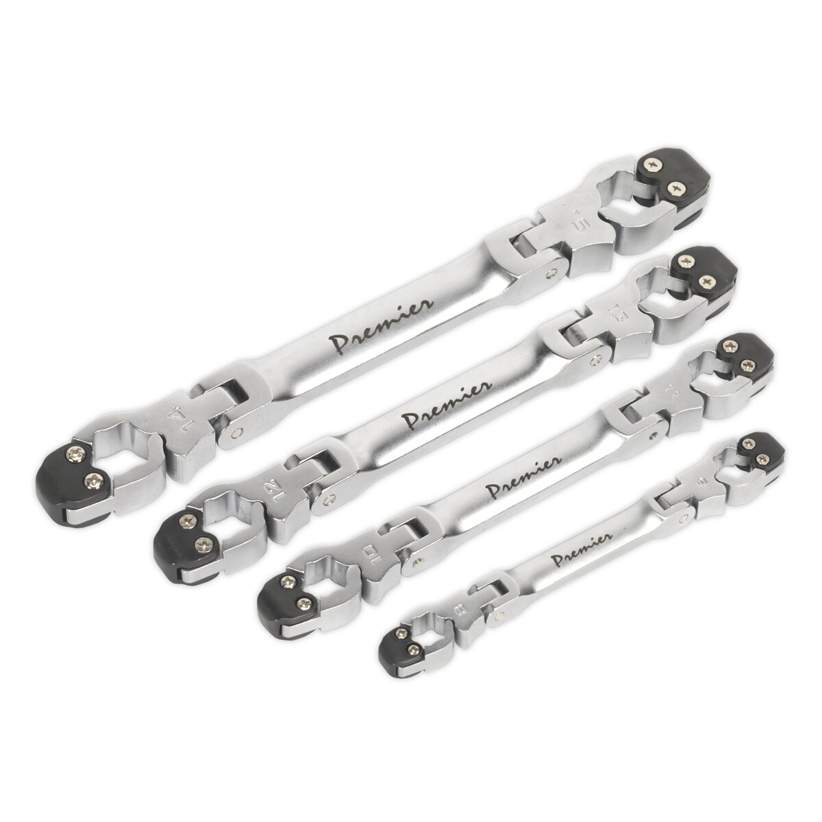 Brake Pipe Spanner Set 4pc Ratcheting