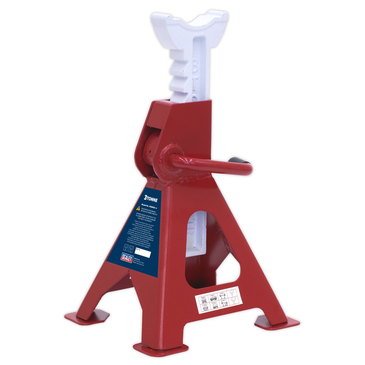 Axle Stands (Pair) 2tonne Capacity per Stand Ratchet Type
