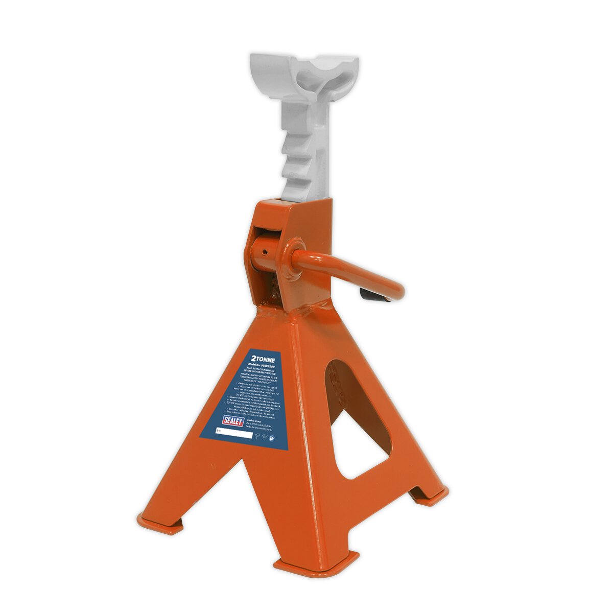 Axle Stands (Pair) 2tonne Capacity per Stand Ratchet Type - Orange