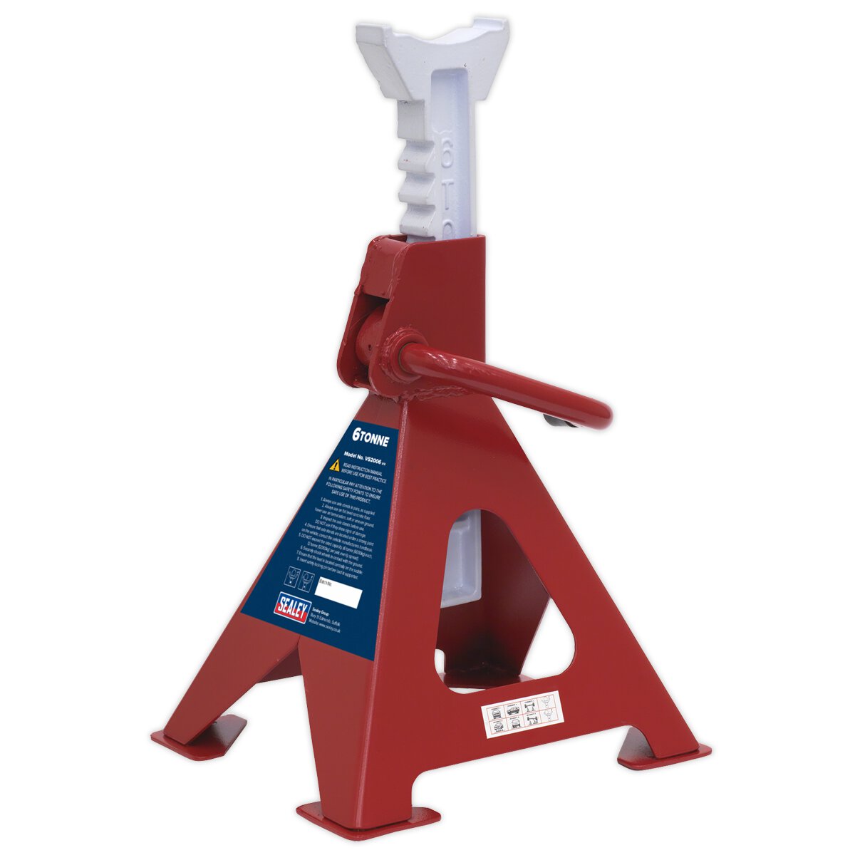 Axle Stands (Pair) 6tonne Capacity per Stand Ratchet Type