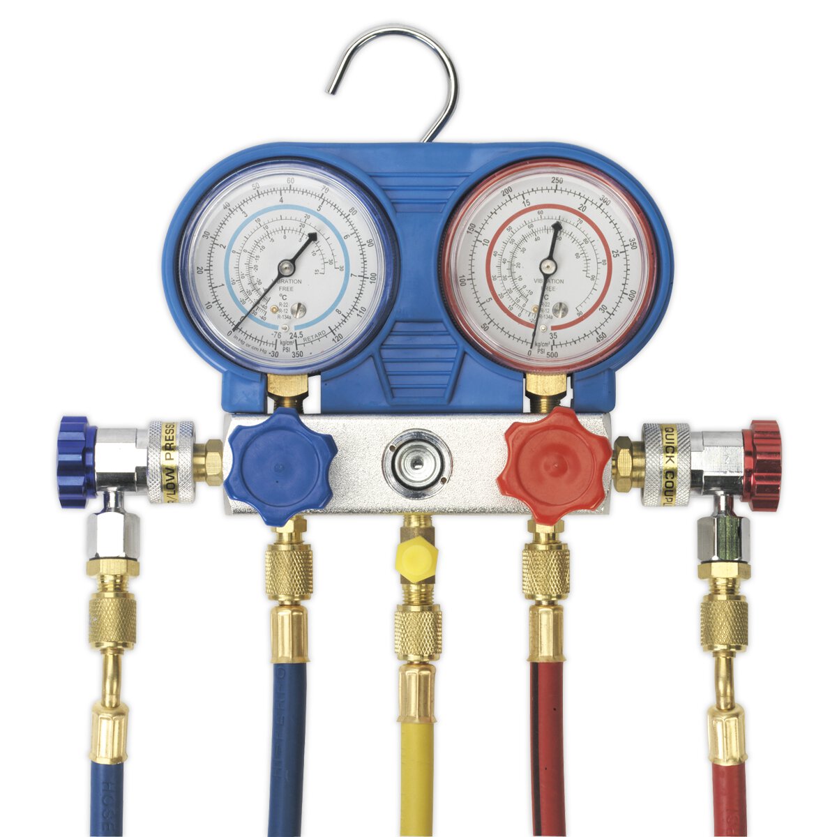 Air Conditioning System Manifold with Sight Glass