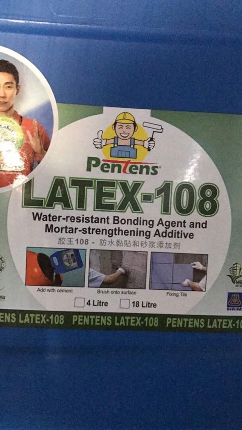 Pentens Latex-108 Water Resistant Bonding Agent And Mortar Strengthening Additive