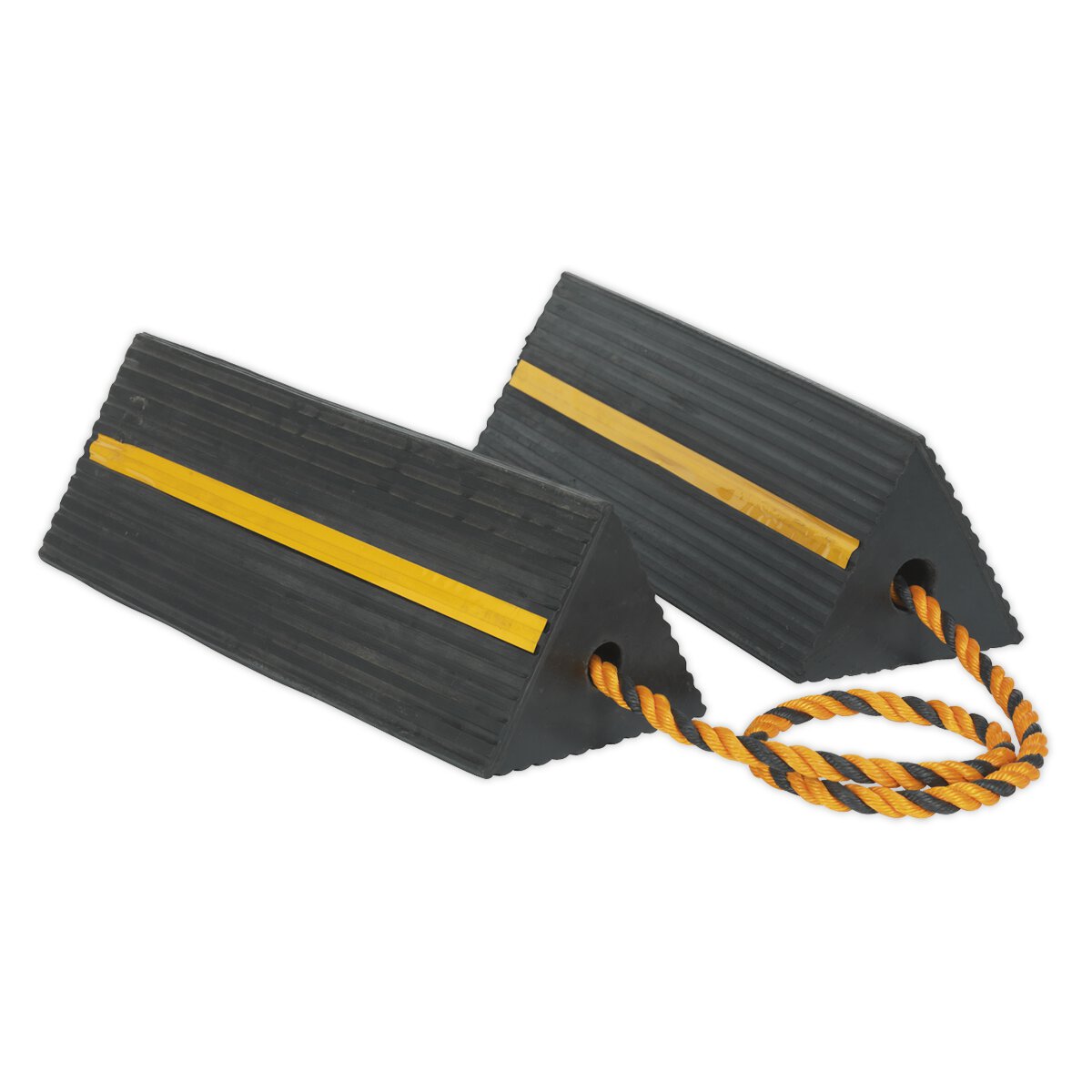 Heavy-Duty Rubber Wheel Chocks 8kg - Pair