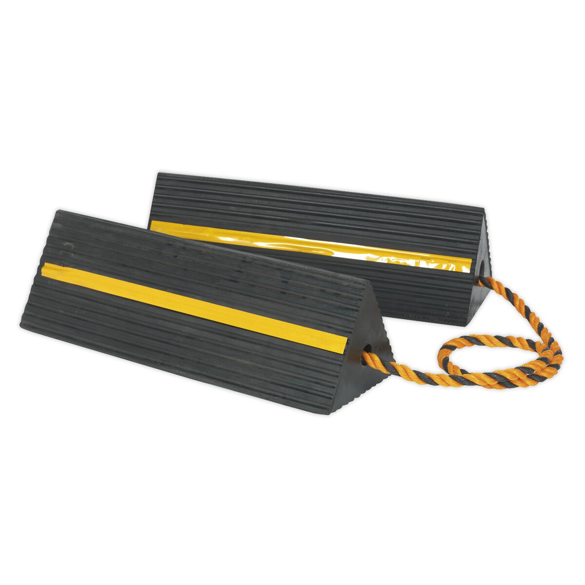 Heavy-Duty Rubber Wheel Chocks 8kg - Pair