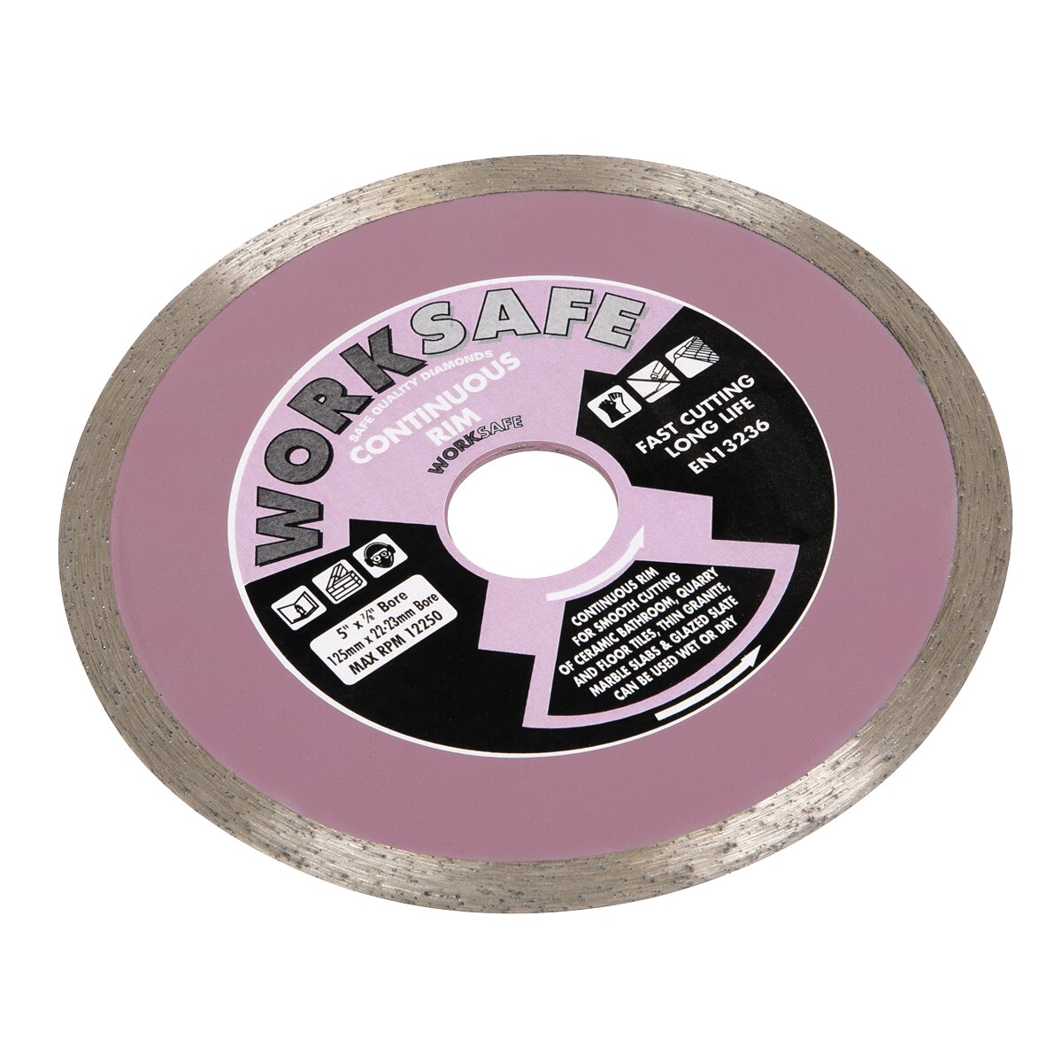 Continuous Rim Diamond Blade Ø125 x 22mm