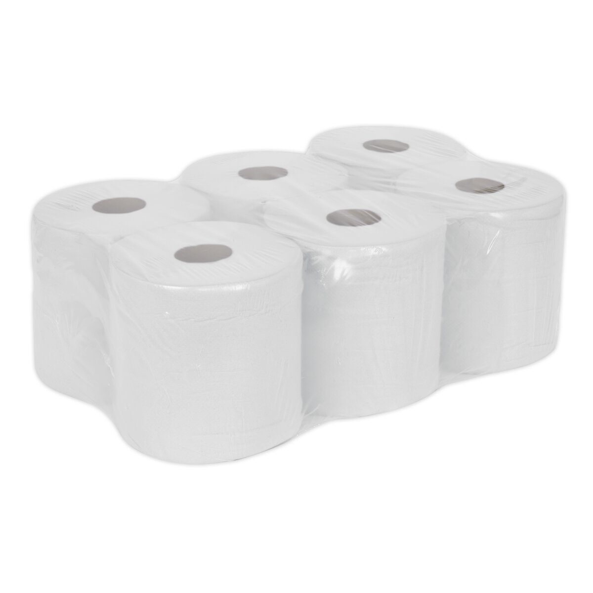 Paper Roll White 2-Ply Embossed 150m Pack of 6