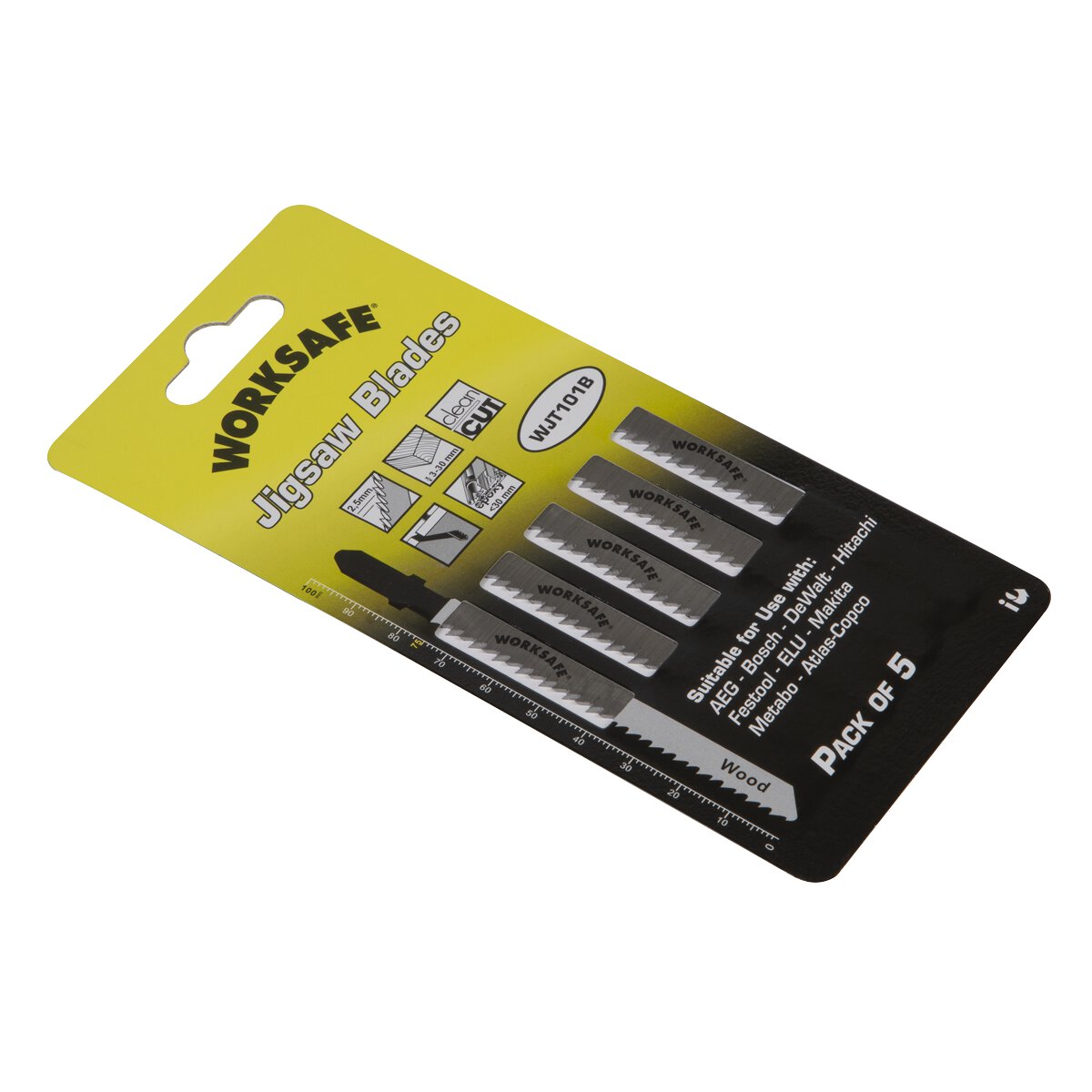 Jigsaw Blade Wood & Plastics 75mm 10tpi - Pack of 5