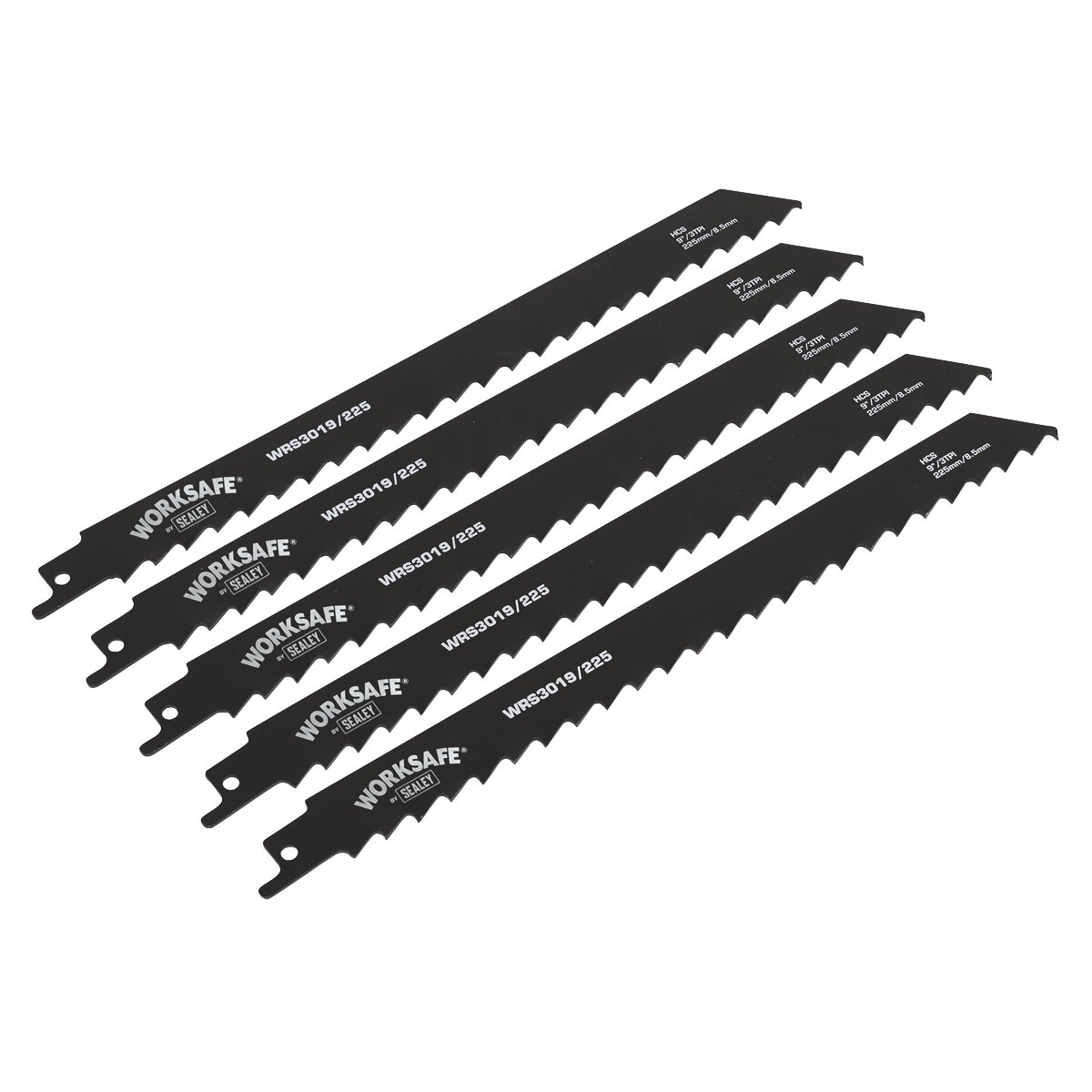 Reciprocating Saw Blade Wood 225mm 3tpi - Pack of 5