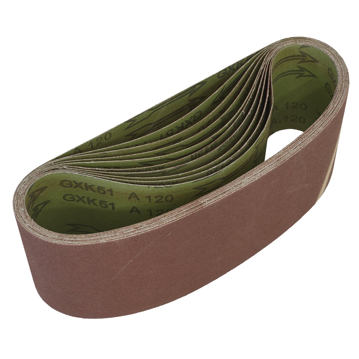 Sanding Belt 100 x 610mm 120Grit - Pack of 10