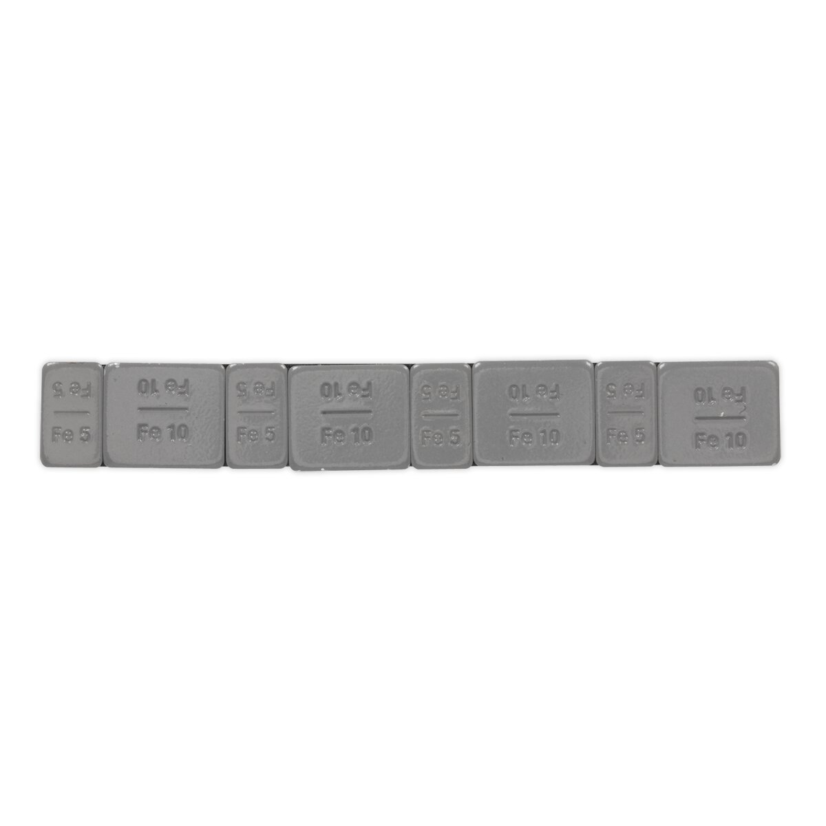 Wheel Weight 5 & 10g Adhesive Zinc Plated Plastic Coated Strip of 8 (4 x Each Weight) Pack of 100
